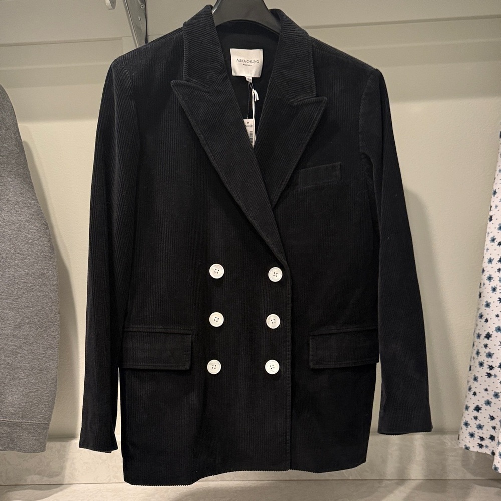 Madewell Alexa Chung for Madewell double breasted blazer corduroy